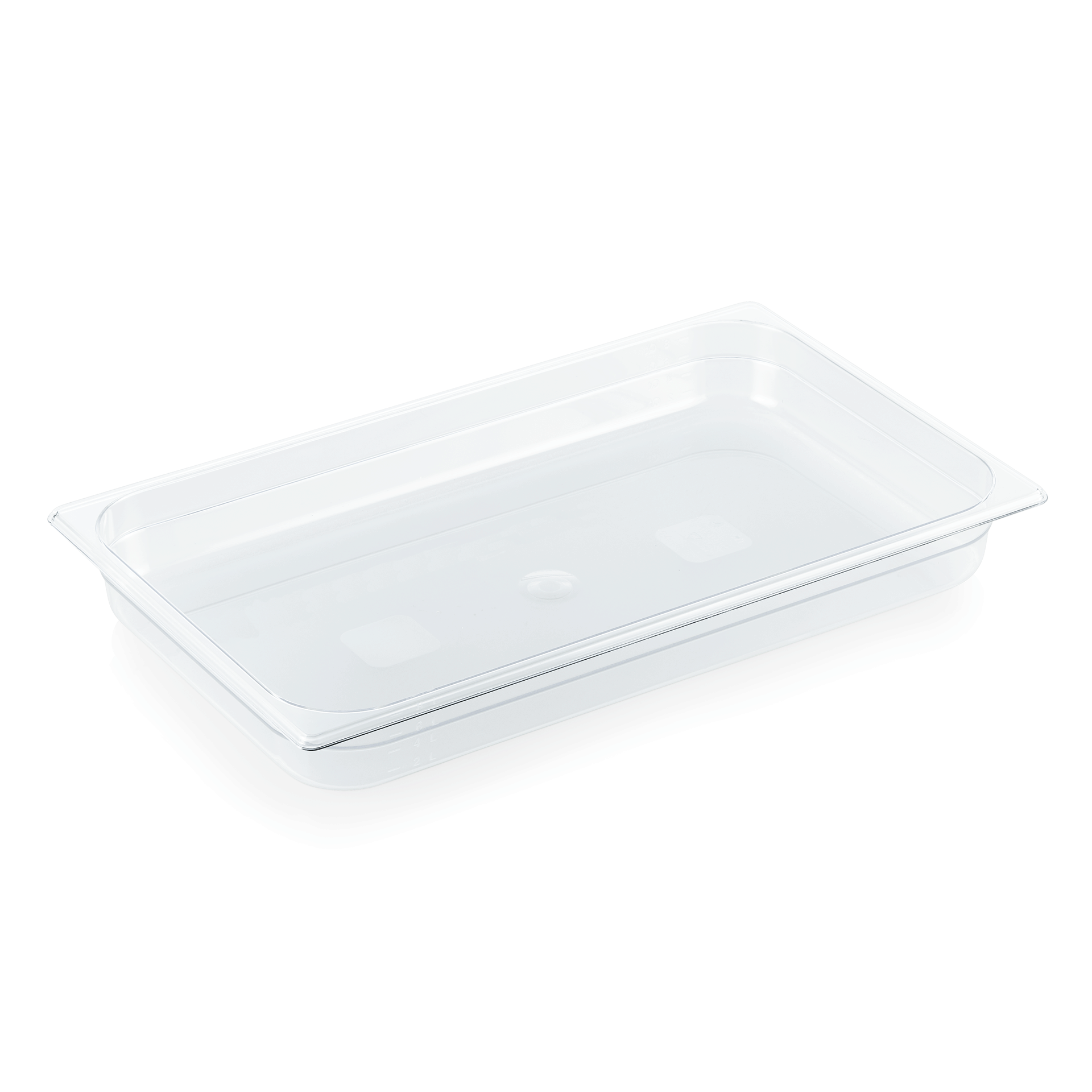 Récipient GN 1/1 avec graduation, polycarbonate transparent - H 6,5 cm (série GN 94) Récipient GN 1/1 avec graduation, polycarbonate transparent - H 6,5 cm (série GN 94)