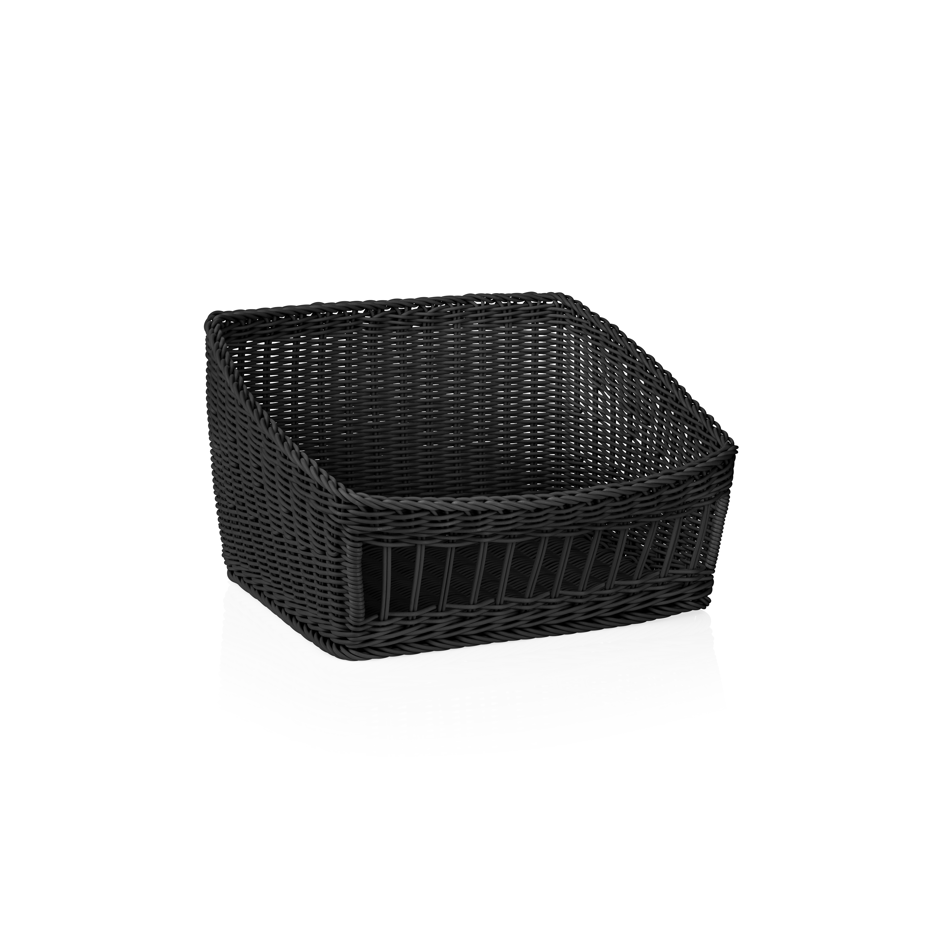 Panier en polypropylène noir - 45 x 40 x 16/27 cm Panier en polypropylène noir - 45 x 40 x 16/27 cm