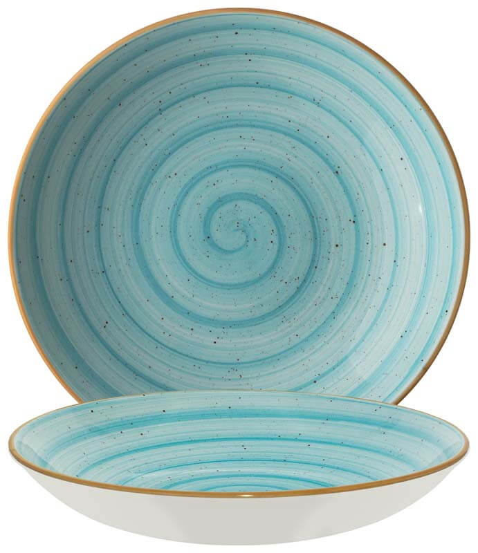 Bonna Aura Aqua Bloom Assiette creuse 23cm turquoise - 6 pièces Bonna Aura Aqua Bloom Assiette creuse 23cm turquoise - 6 pièces