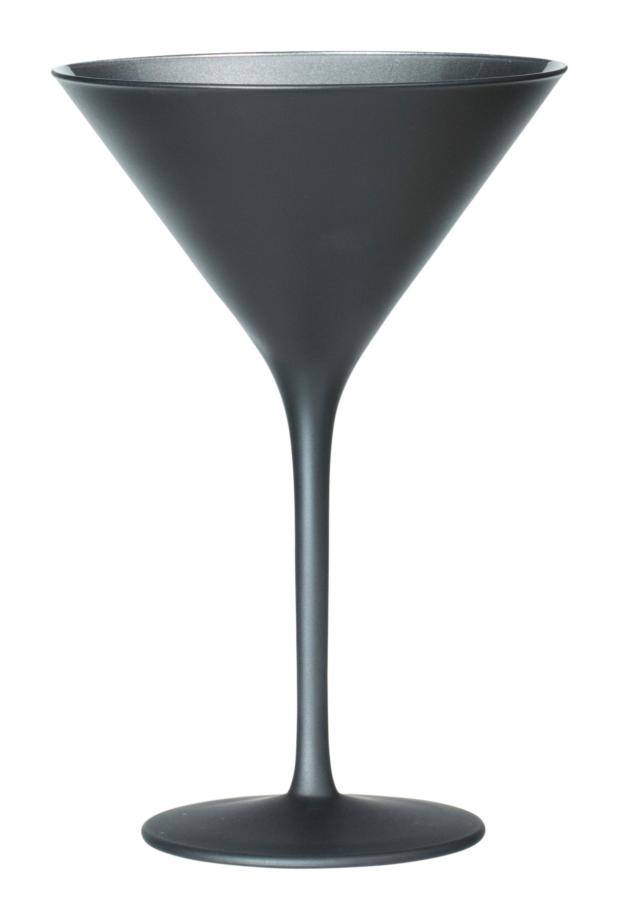 Verre à Martini, noir/argenté mat, Elements Stölzle - 240ml (1 pce)