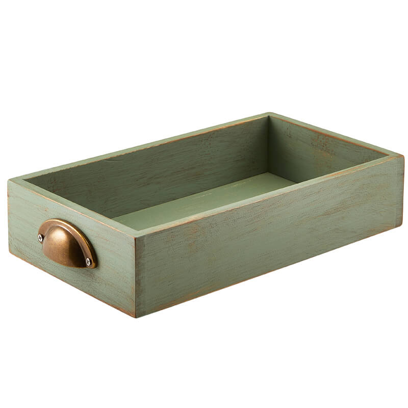 Tiroir de présentation, bois d'acacia, 32,5 x 18,7 x 7 cm (GN 1/3) - vert Tiroir de présentation, bois d'acacia, 32,5 x 18,7 x 7 cm (GN 1/3) - vert