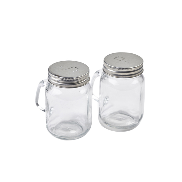 Set salière et poivrière en style Mason Jar Set salière et poivrière en style Mason Jar