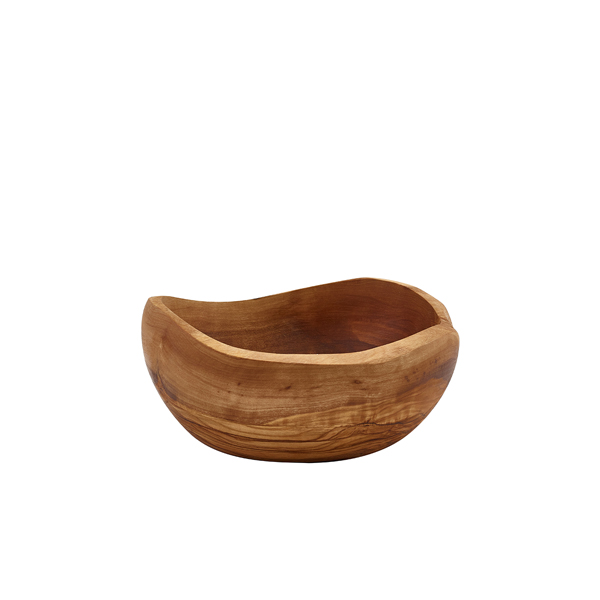 Bol rustique en bois d'olivier - 15 cm (6 pièces)