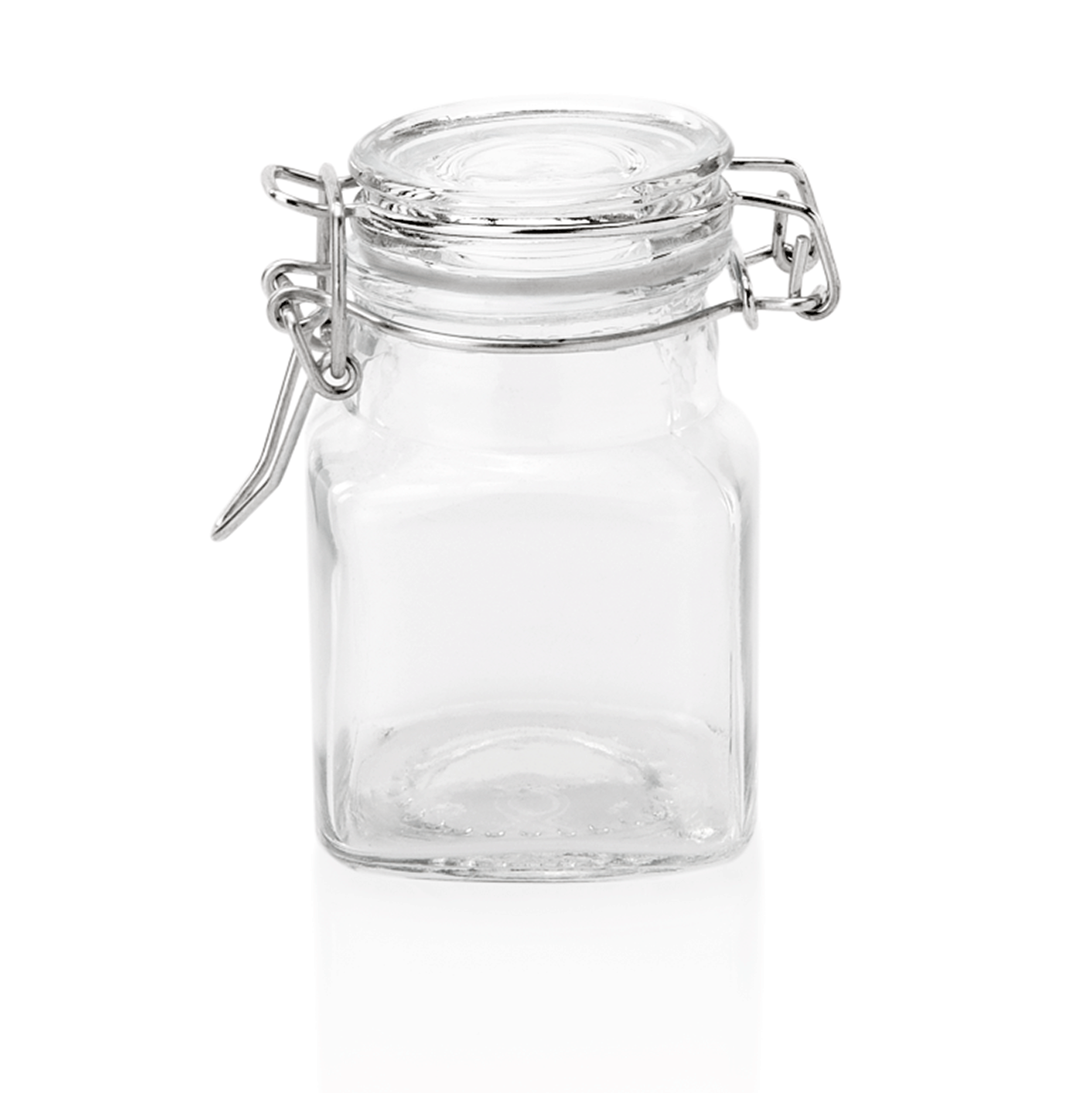 Bocal en verre avec fermeture à clip, verre opale/verre dur - 100 ml Bocal en verre avec fermeture à clip, verre opale/verre dur - 100 ml