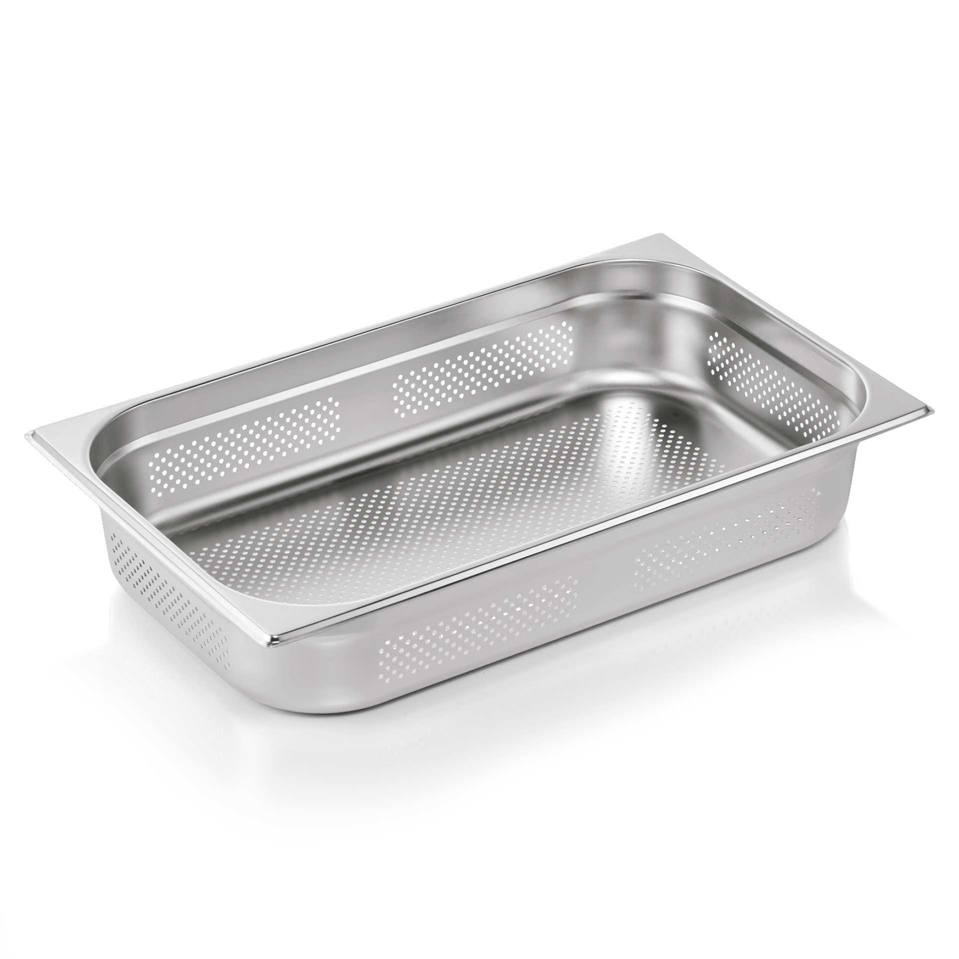 Récipient GN 1/1, avec perforations sur les côtés et le fond, CNS, GN ESSENTIALS - 10 cm (6 pièces)