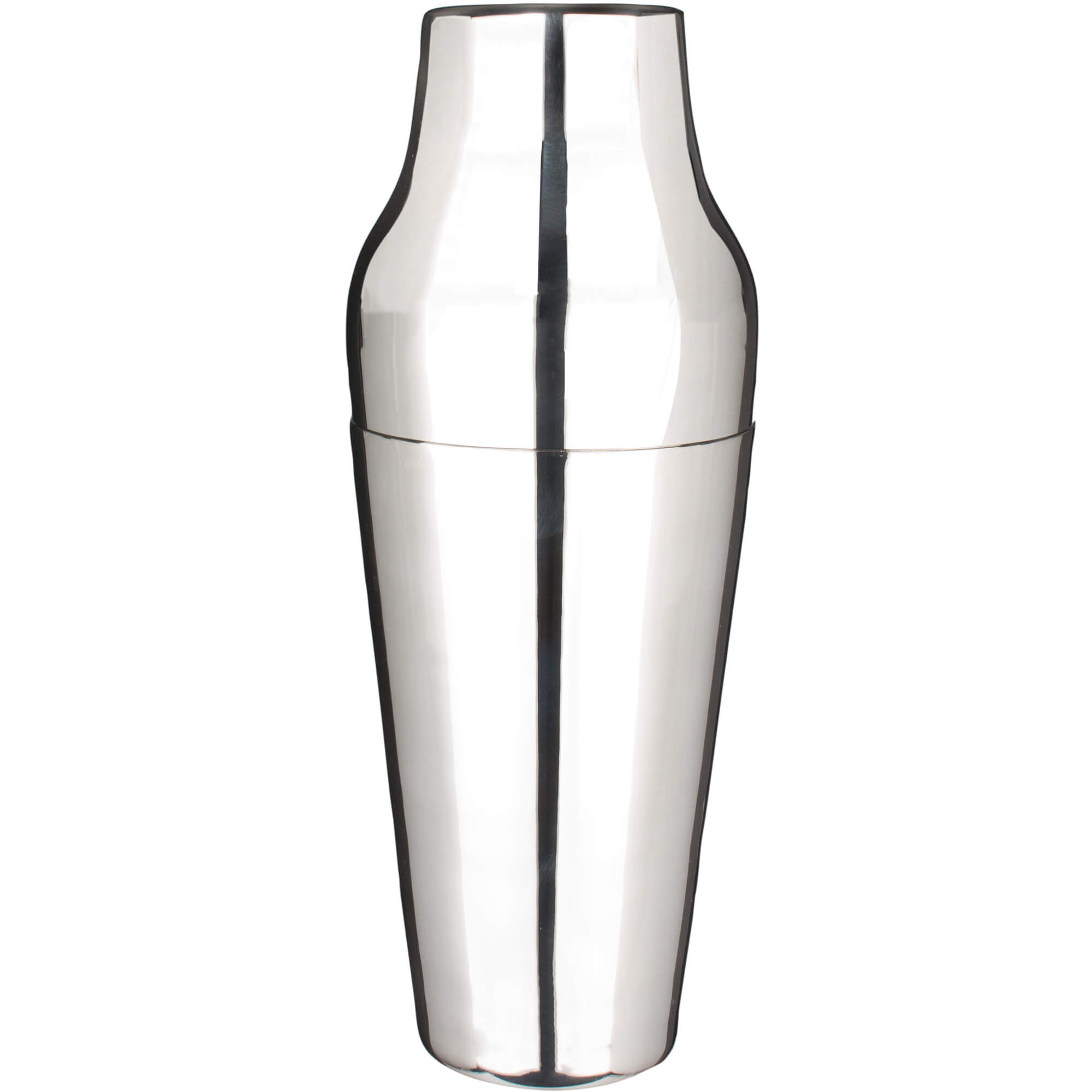 Shaker à cocktail, deux parties, laiton, plaqué argent - 700ml