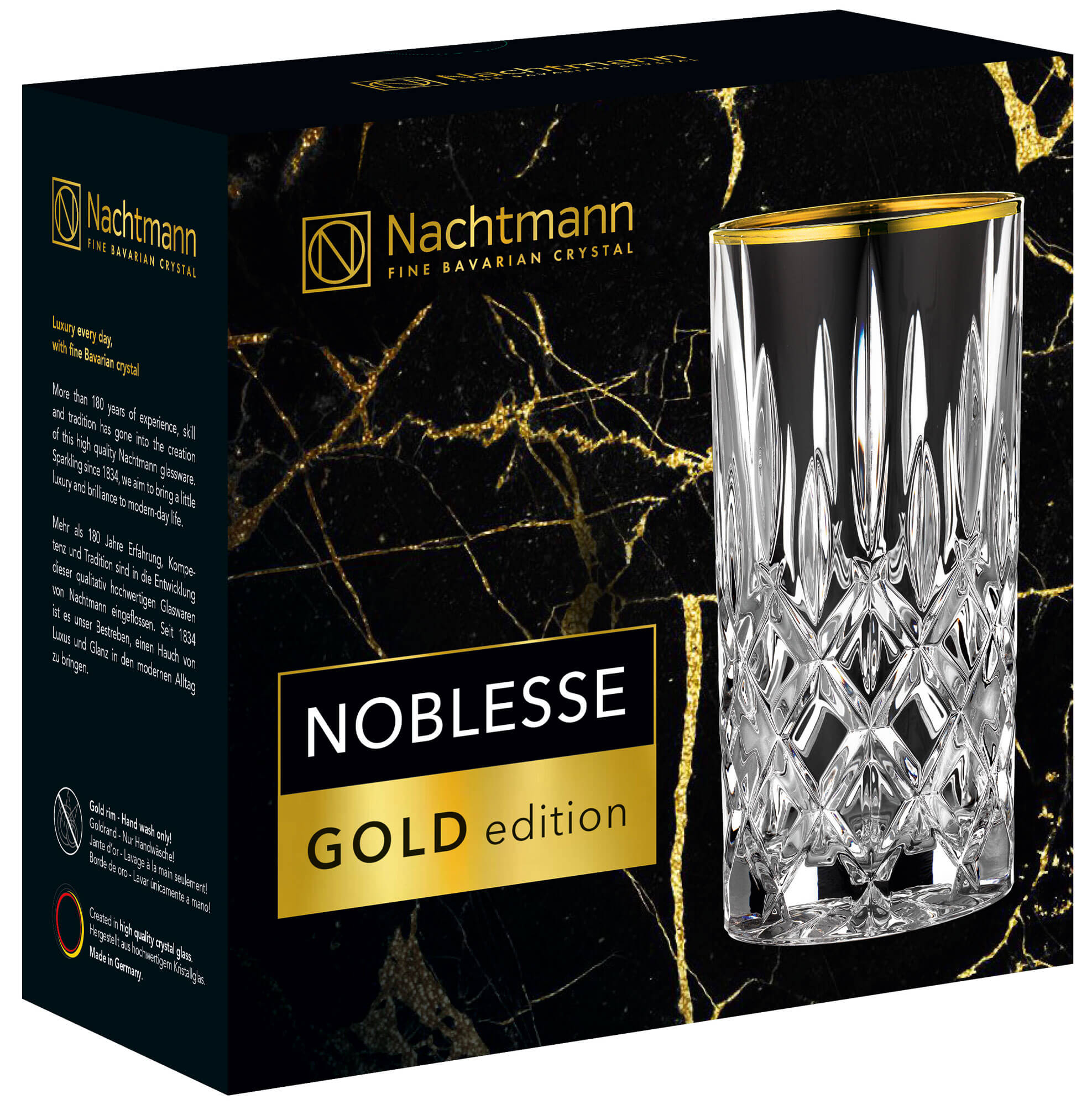 Verre à long drink Noblesse Gold, Nachtmann - 375ml (2 pcs.)