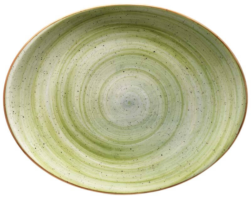 Bonna Aura Therapy Moove Plateau ovale 31x24cm vert - 6 pièces Bonna Aura Therapy Moove Plateau ovale 31x24cm vert - 6 pièces