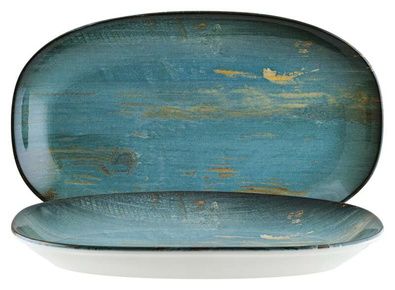 Bonna Madera Mint Gourmet Plateau ovale 24x14cm bleu - 12 pièces Bonna Madera Mint Gourmet Plateau ovale 24x14cm bleu - 12 pièces