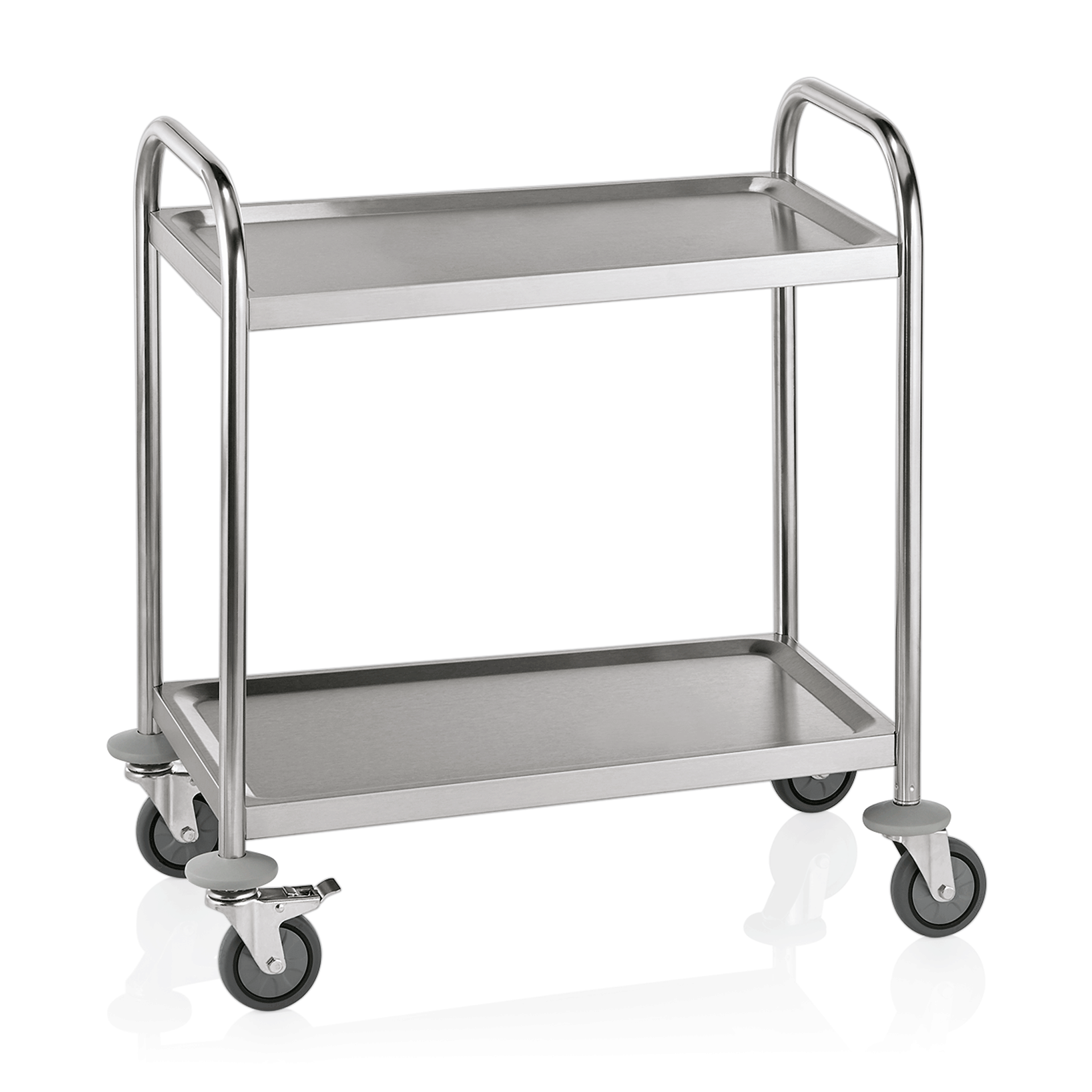 Chariot de service avec 2 plateaux - acier inoxydable (70,5x41x84cm) Chariot de service avec 2 plateaux - acier inoxydable (70,5x41x84cm)