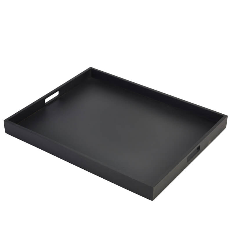 Plateau de service, bois d'acacia noir - 53,5 x 42,5 x 4,5 cm Plateau de service, bois d'acacia noir - 53,5 x 42,5 x 4,5 cm