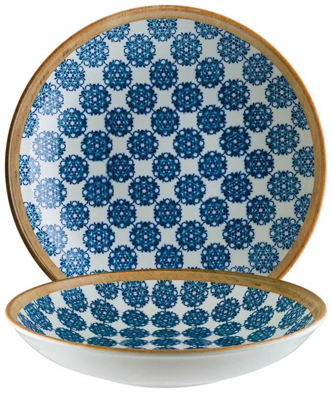 Bonna Lotus Bloom Assiette creuse 25cm bleu - 6 pièces Bonna Lotus Bloom Assiette creuse 25cm bleu - 6 pièces