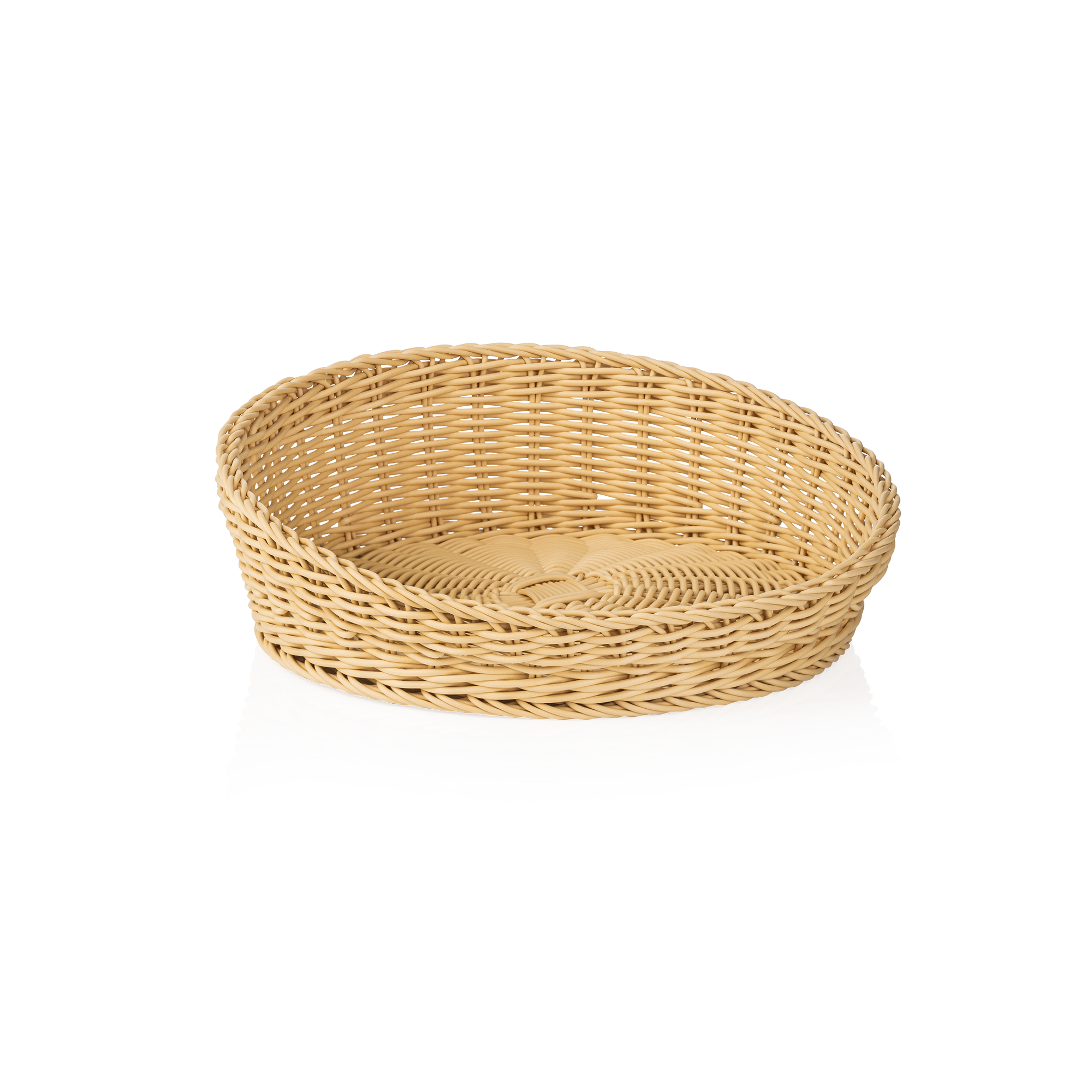 Panier en polypropylène beige clair - 37 x 31 x 12/6 cm