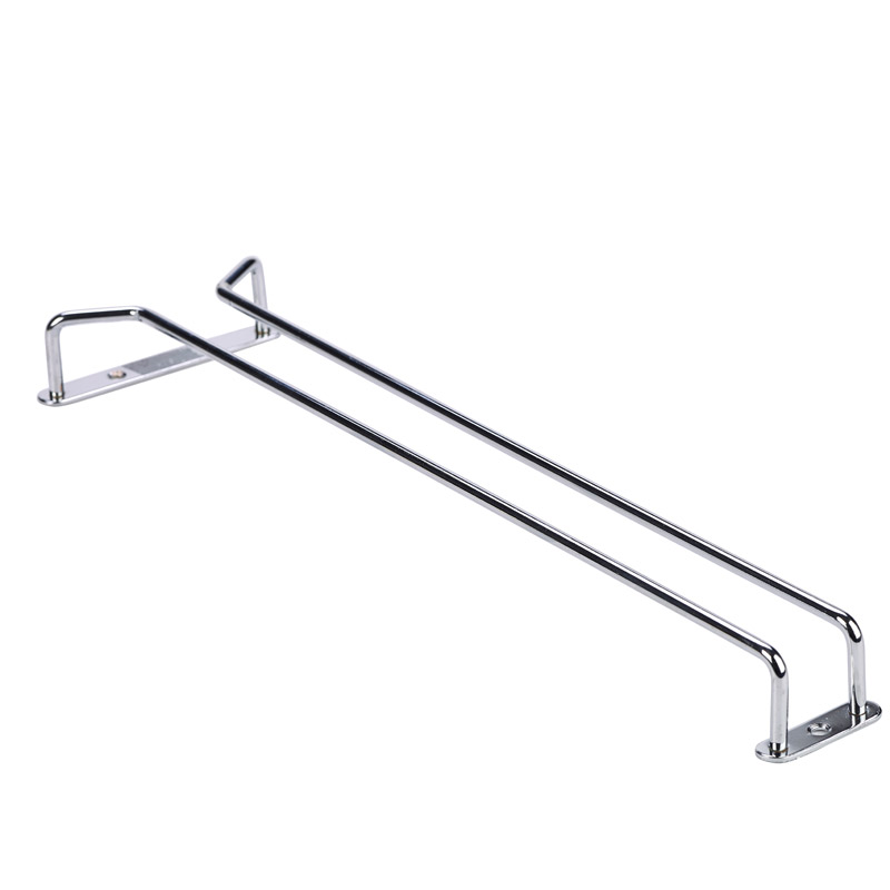 Rail pour verres, chromé - 25 cm