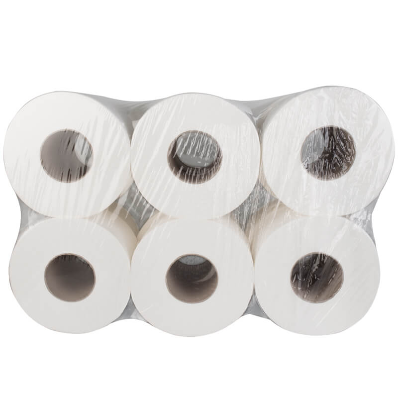 Papier hygiénique Jumbo, cellulose, 2 couches - blanc (12 rouleaux)
