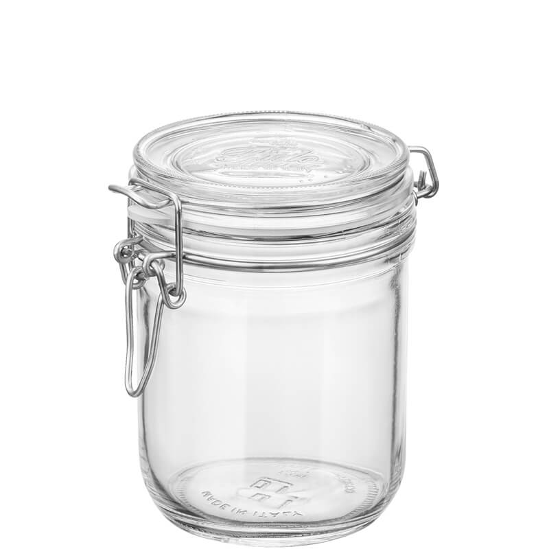 Bocal en verre avec couvercle métallique / bocal de conservation Fido - 500 ml Bocal en verre avec couvercle métallique / bocal de conservation Fido - 500 ml