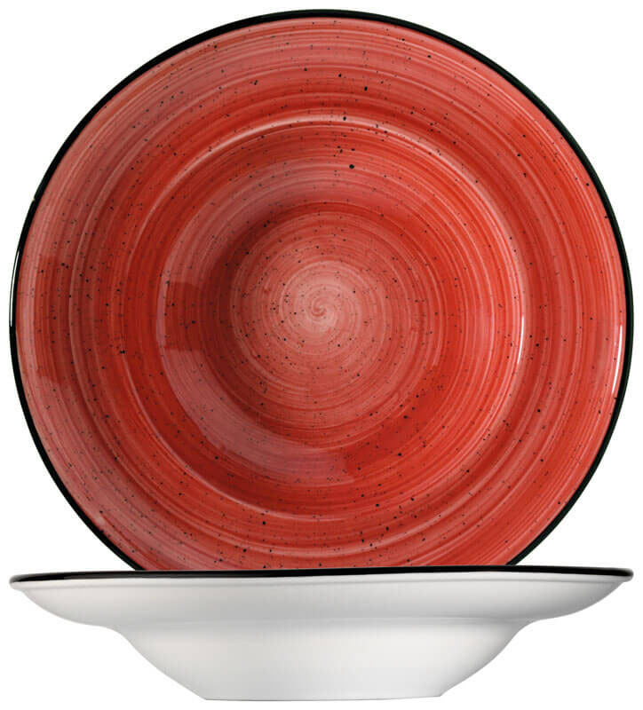 Bonna Aura Passion Assiette à pâtes Gourmet 27cm rouge - 6 pièces Bonna Aura Passion Assiette à pâtes Gourmet 27cm rouge - 6 pièces