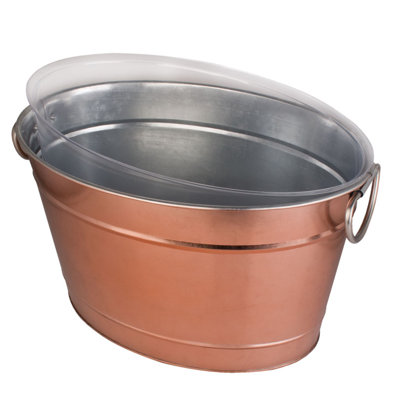 Boisson Insert Bac à boissons en métal couleur cuivre, avec insert - 40 x 28 x 22 cm
