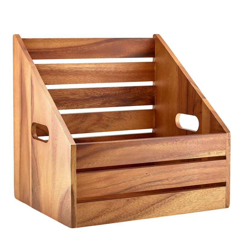 Caisse avec cornière, bois d'acacia - 32,5 x 26,5 x 32 cm (GN 1/2) Caisse avec cornière, bois d'acacia - 32,5 x 26,5 x 32 cm (GN 1/2)