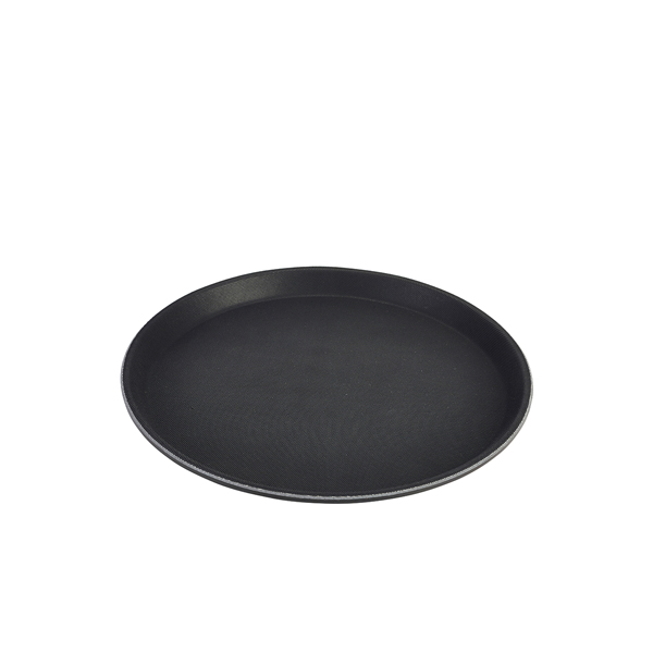 Plateau antidérapant, rond, PP noir - 40,6 cm Plateau antidérapant, rond, PP noir - 40,6 cm