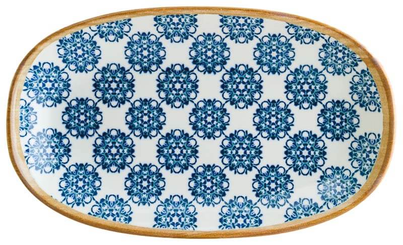Bonna Lotus Gourmet plat ovale 24x14cm bleu - 12 pièces Bonna Lotus Gourmet plat ovale 24x14cm bleu - 12 pièces