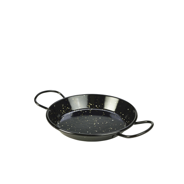 Mini-poêles à paella, émail noir - 15 cm (10 pièces) Mini-poêles à paella, émail noir - 15 cm (10 pièces)