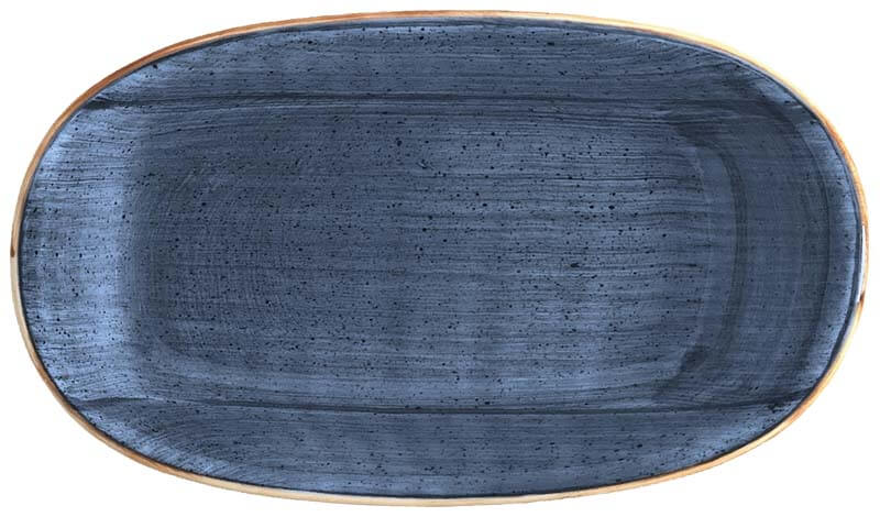 Bonna Aura Dusk Assiette Gourmet ovale 34x19cm bleu - 6 pièces