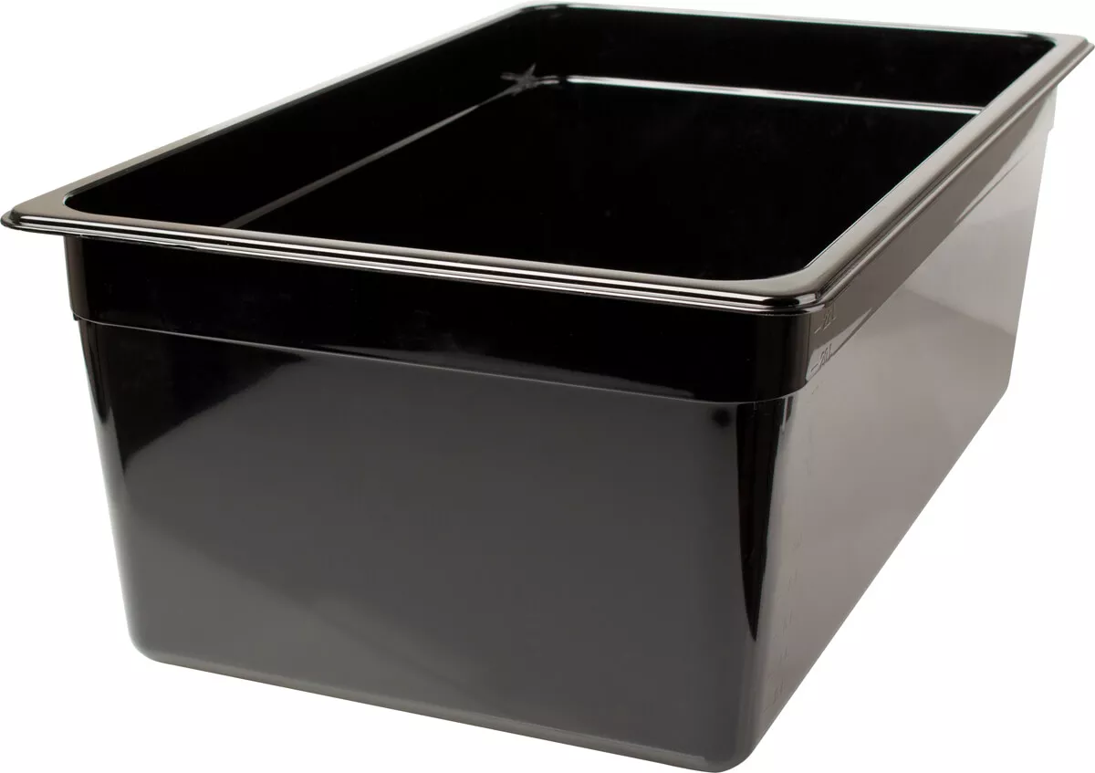 Récipient Gastro Norm 200mm de profondeur - Plastique noir (GN 1/1) Récipient Gastro Norm 200mm de profondeur - Plastique noir (GN 1/1)