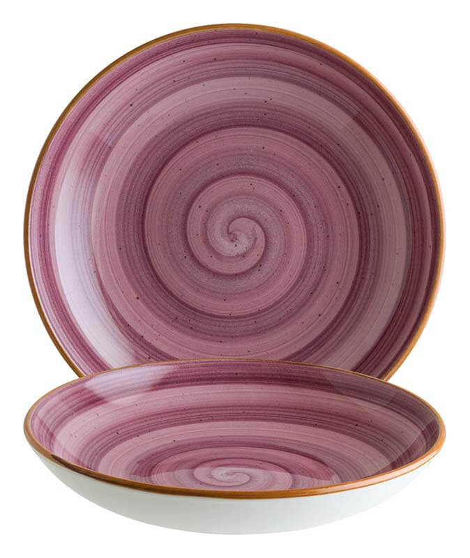 Bonna Aura Blackberry Bloom Assiette creuse 23cm violet - 6 pièces