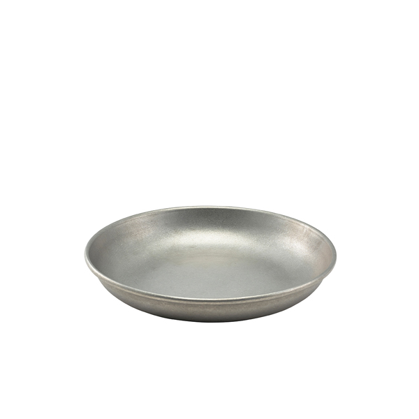 Assiette à dessert, acier inoxydable vintage - 20 cm