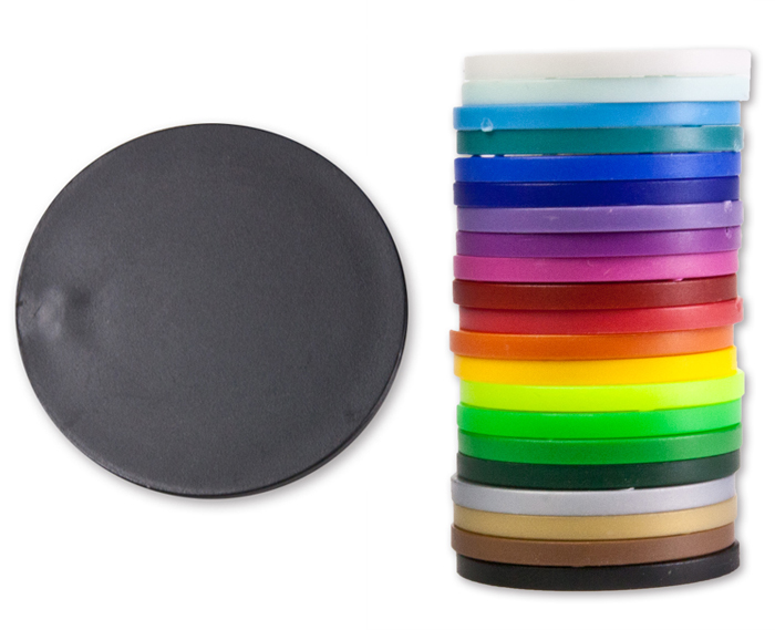 Jetons de valeur 2,5 x 38mm - différentes couleurs (1000 pcs)