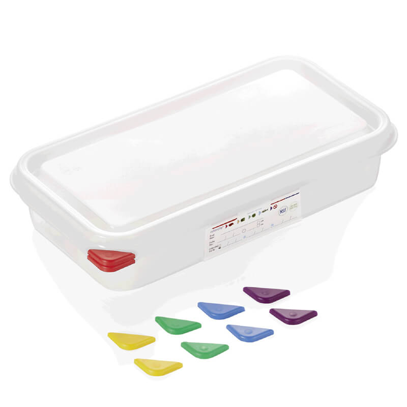Récipient de conservation GN 1/3 avec couvercle, PP - 2,5 l / H 6,5 cm (1 pièce)