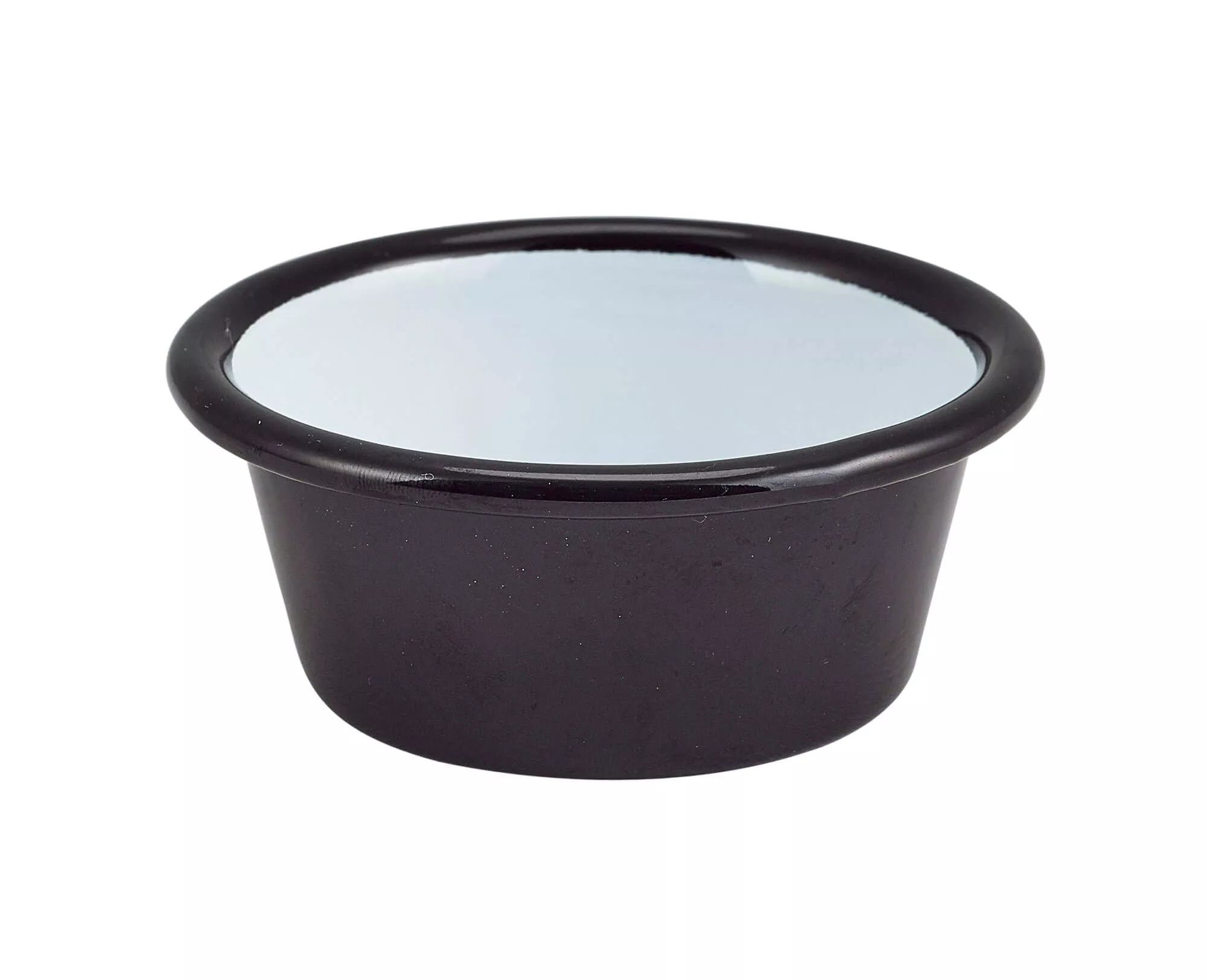 Bol à dips émaillé 90ml plat - noir Bol à dips émaillé 90ml plat - noir