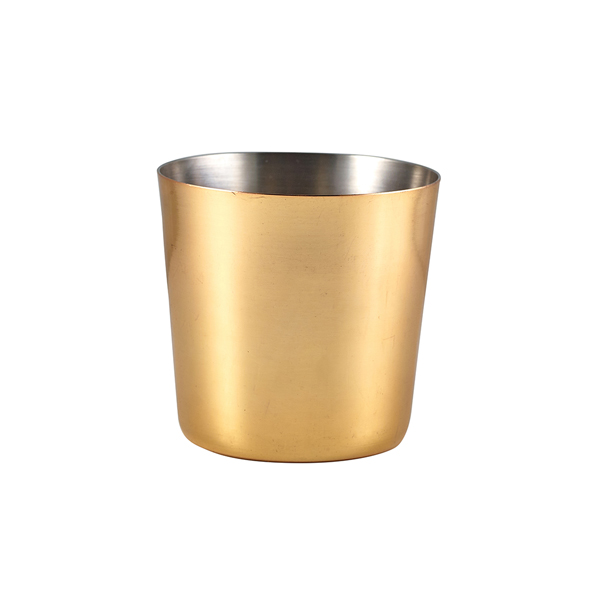 Gobelets en acier inoxydable / gobelets à snack dorés - 8,5 x 8,5 cm/420 ml (12 pièces) Gobelets en acier inoxydable / gobelets à snack dorés - 8,5 x 8,5 cm/420 ml (12 pièces)