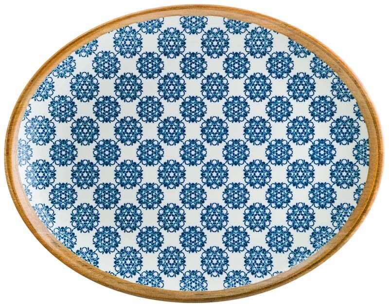 Bonna Lotus Moove plat ovale 36x28cm bleu - 6 pièces Bonna Lotus Moove plat ovale 36x28cm bleu - 6 pièces
