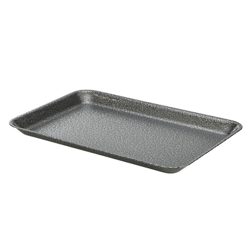 Plateau martelé couleur argent - 31,5 x 21,5 x 2 cm