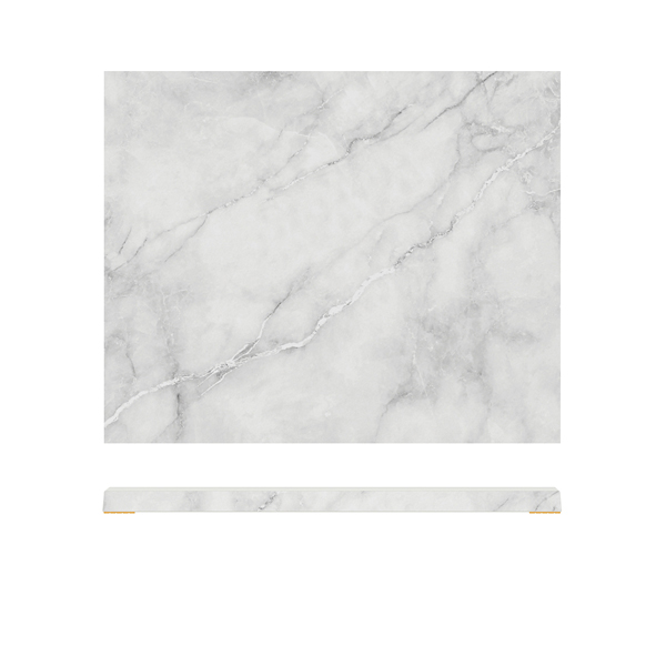 Plaque GN1/2, mélamine, aspect marbre blanc - 32,5 x 26,5 cm