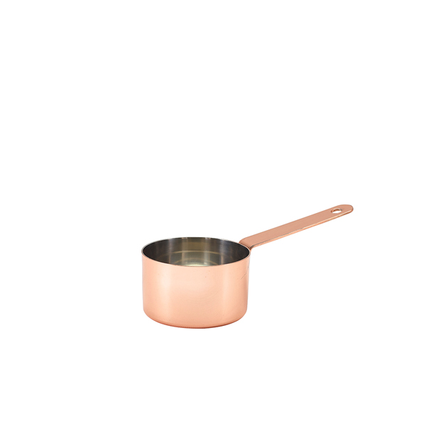 Mini-casserole à sauce, acier inoxydable couleur cuivre - 7,2 x 4,7 cm (6 pièces)