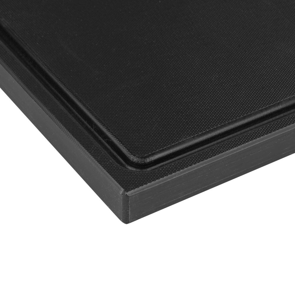 Planche à découper avec rainure à jus, HDPE noir, Prime Bar - 30x20x2cm Planche à découper avec rainure à jus, HDPE noir, Prime Bar - 30x20x2cm