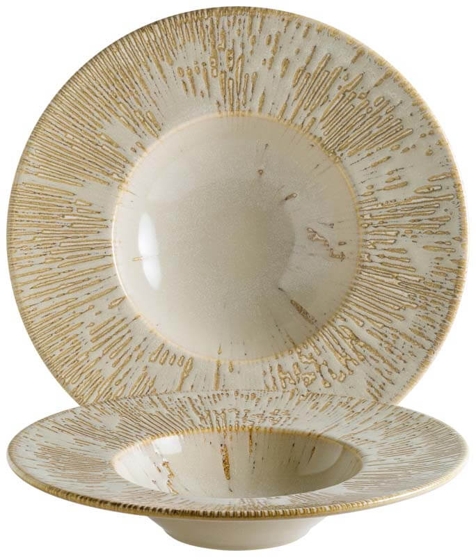 Bonna Snell Sand Banquet Assiette à pâtes 28cm beige - 6 pièces Bonna Snell Sand Banquet Assiette à pâtes 28cm beige - 6 pièces