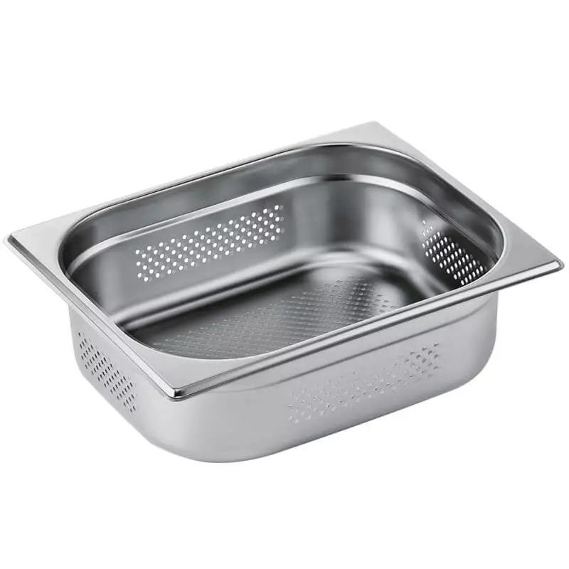 Récipients Gastro Norm perforés profondeur 100mm - Inox (GN 1/2) Récipients Gastro Norm perforés profondeur 100mm - Inox (GN 1/2)