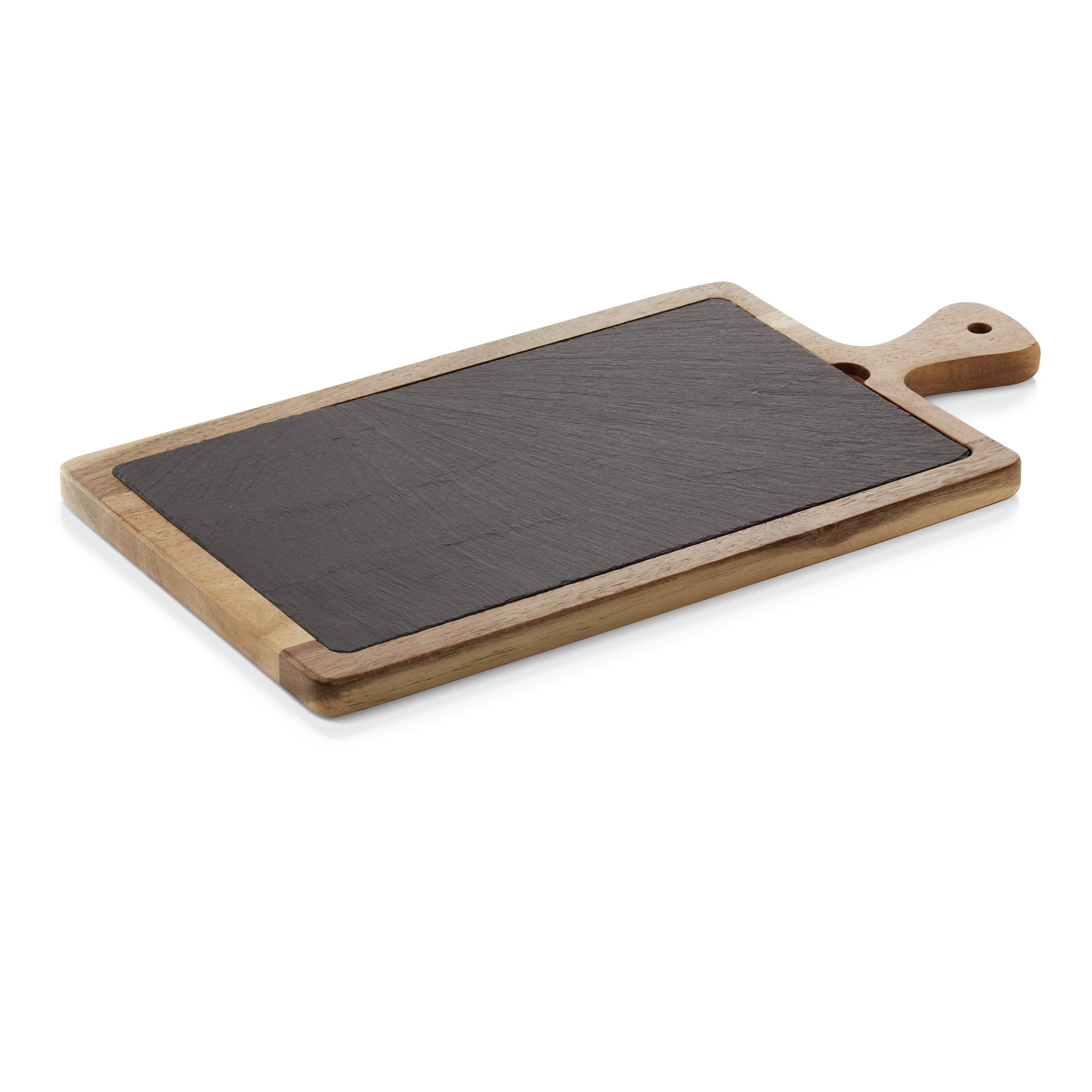 Plateau de service en bois d'acacia, ardoise naturelle - 40,7x20,2x2cm Plateau de service en bois d'acacia, ardoise naturelle - 40,7x20,2x2cm