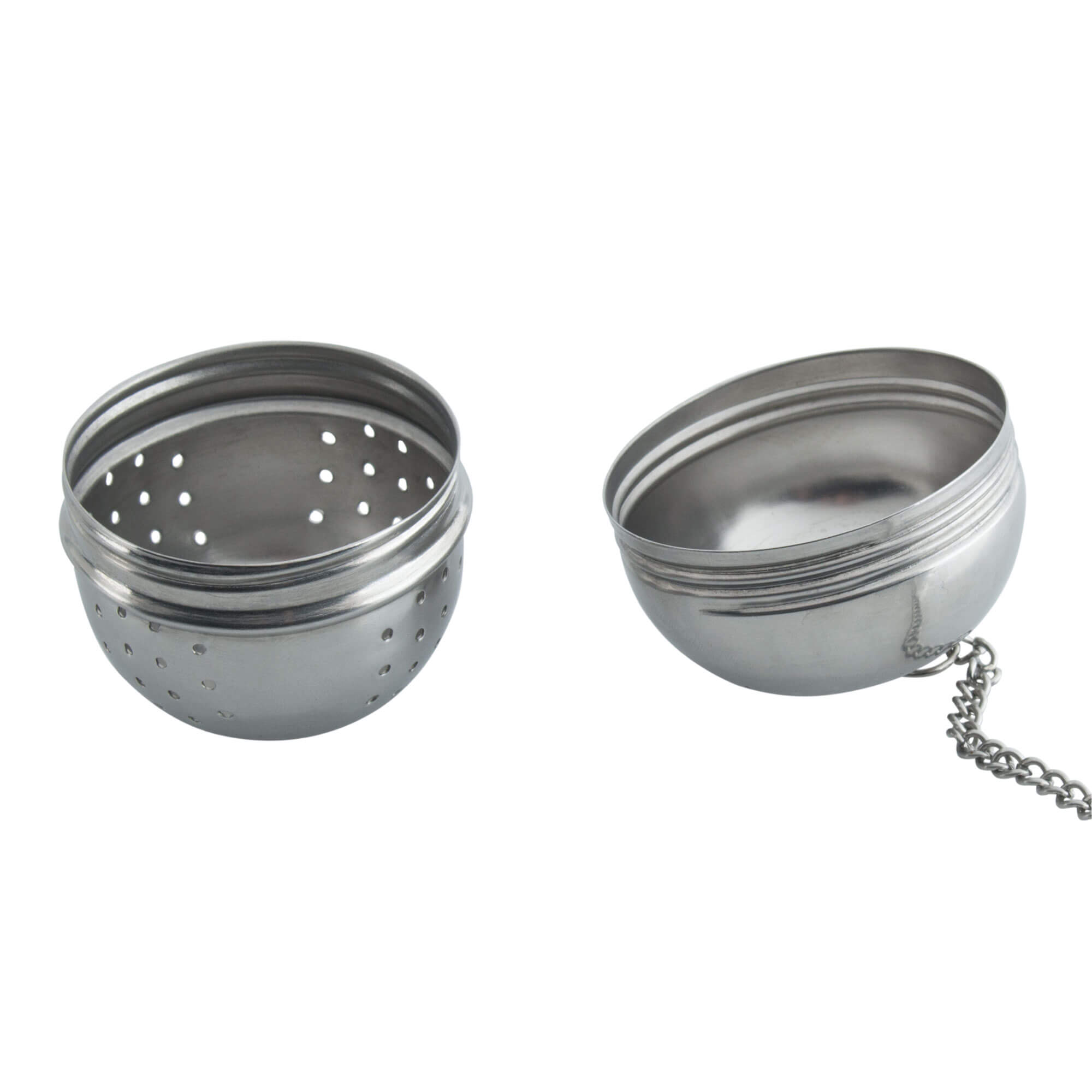 Tamis à thé / Œuf à thé avec chaîne, acier inoxydable - 4cm