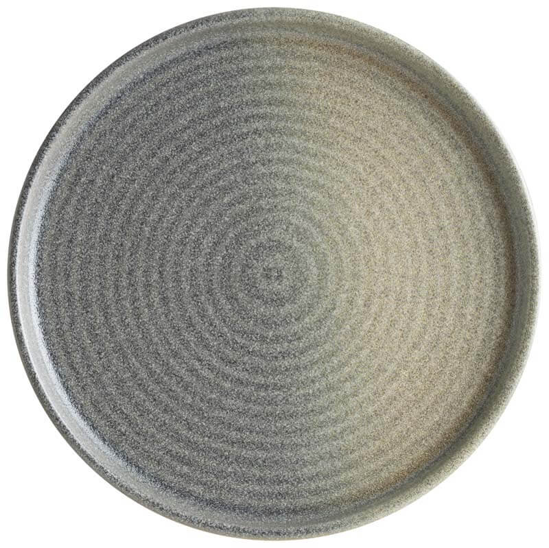 Bonna Hornfels Assiette plate Ripple 28cm gris - 6 pièces