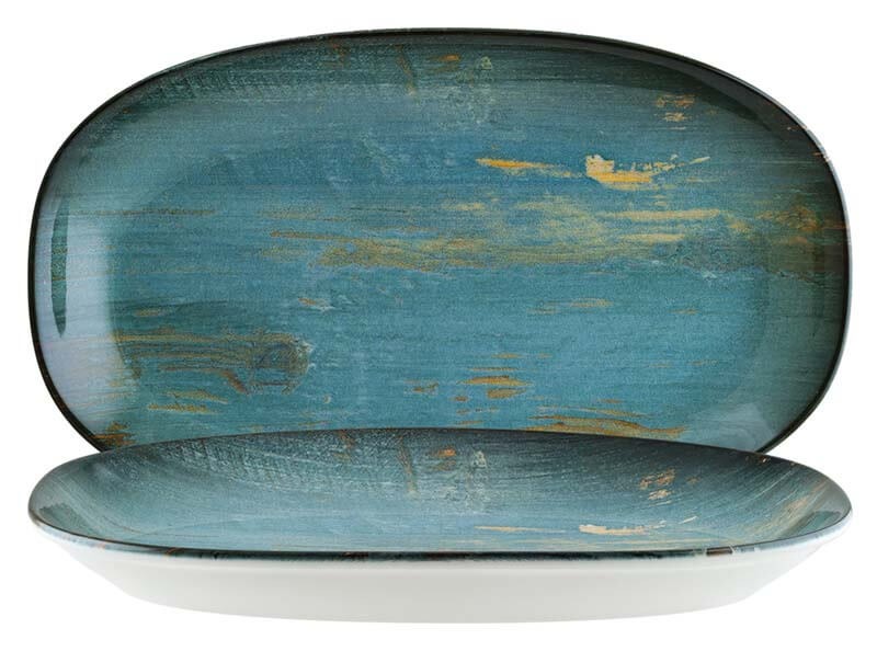 Bonna Madera Mint Gourmet Plateau ovale 19x11cm bleu - 12 pièces Bonna Madera Mint Gourmet Plateau ovale 19x11cm bleu - 12 pièces