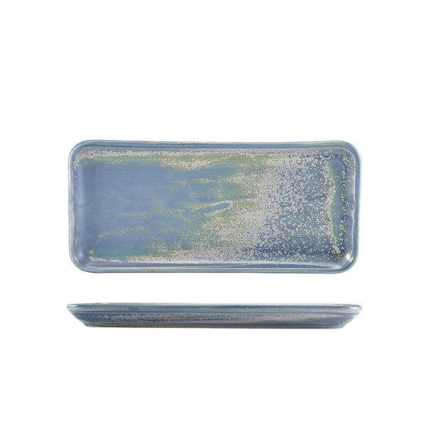 Plaque rectangulaire étroite Terra Seafoam – 27 x 12,5 cm (6 pcs)