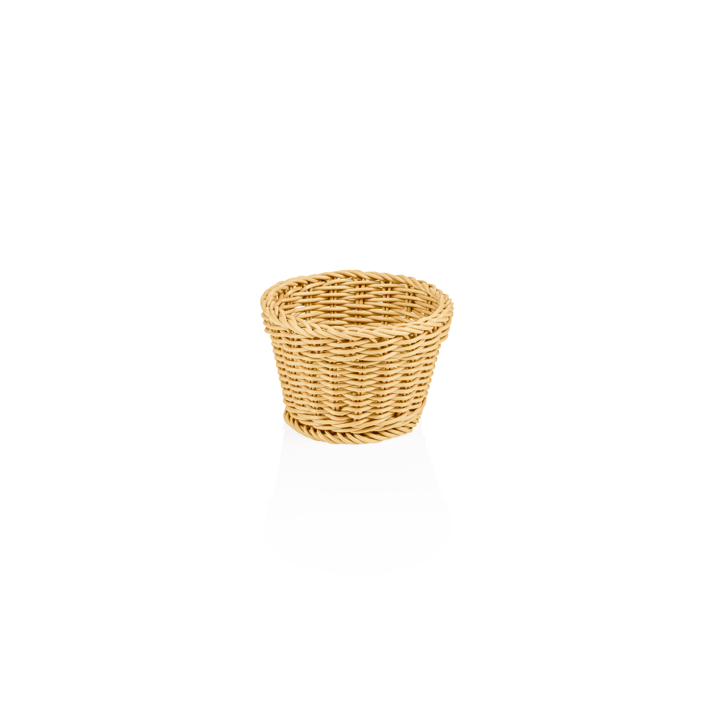 Panier rond, polypropylène beige clair - 13x10cm Panier rond, polypropylène beige clair - 13x10cm