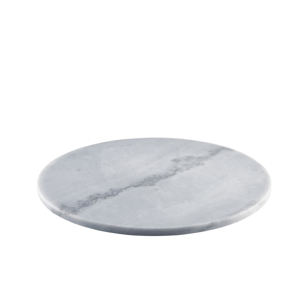 Plat de service rond marbre gris - 33 cm