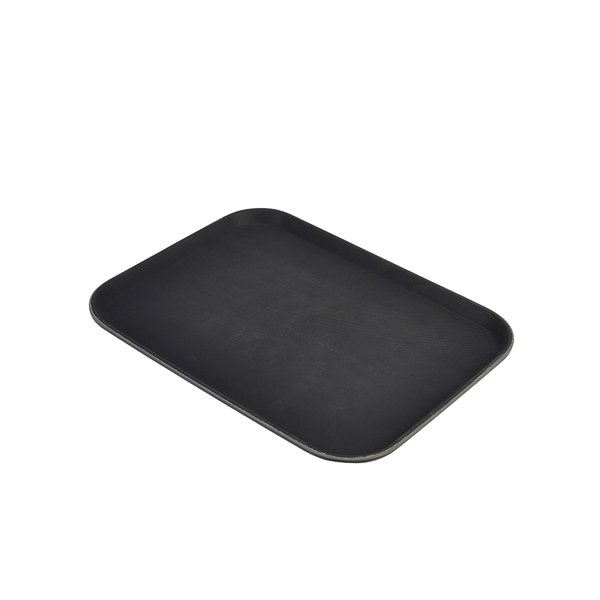 Plateau antidérapant, rectangulaire, PP noir - 36,5 x 45,7 cm Plateau antidérapant, rectangulaire, PP noir - 36,5 x 45,7 cm