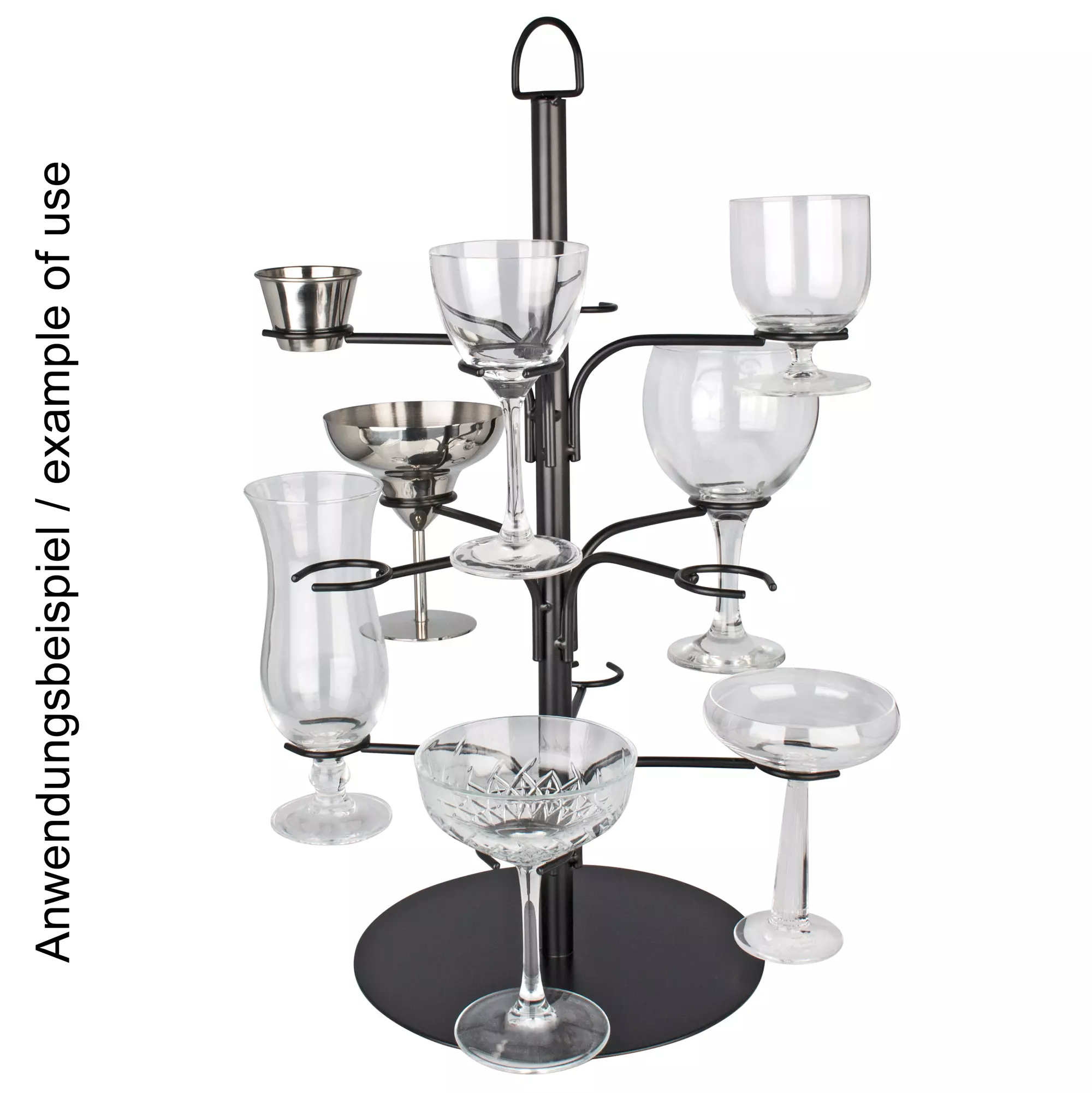 Arbre à cocktails pour 12 verres - noir Arbre à cocktails pour 12 verres - noir